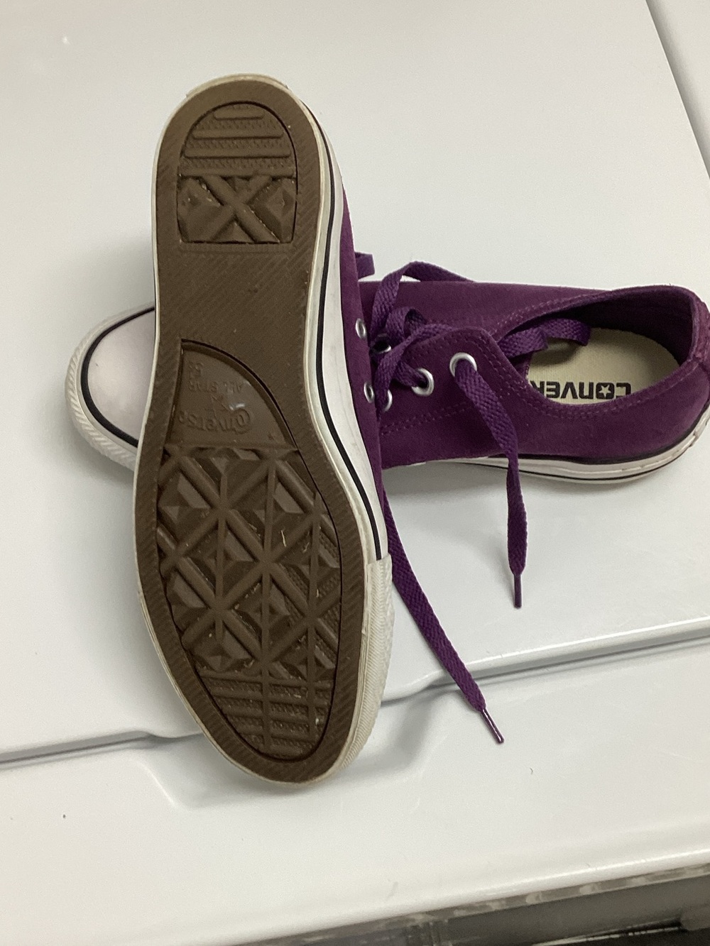 Converse Purple Low-Top Canvas Sneakers - Picture 7 of 8